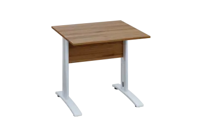 EPK 18 - 8  stůl kancelářský, kovová podnož bílá, deska 18 mm, široký 800 mm, ořech světlý